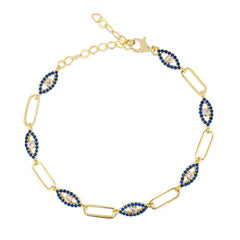 Dark Blue Eye Design Bracelet