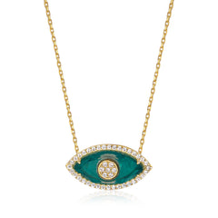 Paraiba Stone Eye Necklace