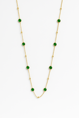 Green Stone Design Necklace