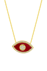 Red Stone Eye Necklace