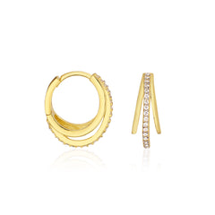 Three Row Minimal Earring