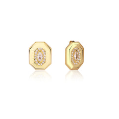 Minimal Octagon Earring