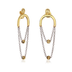 Two Color Chain Earring