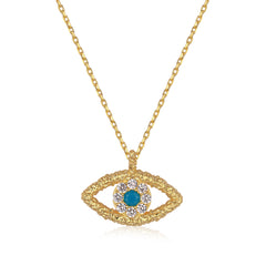 Blue Eye Design Eye Necklace