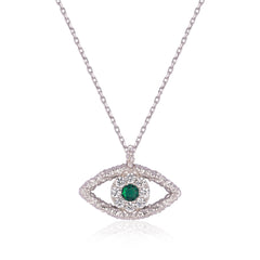 Green Eye Design Eye Necklace
