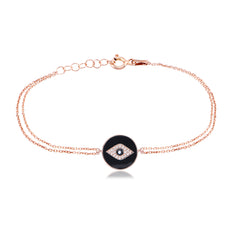 Black Enamel Eye Bracelet
