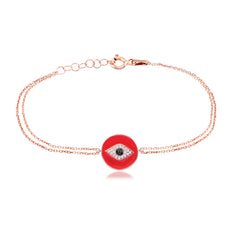 Red Enamel Eye Bracelet