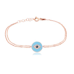 Blue Enamel Eye Bracelet