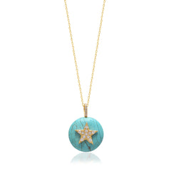 Turquoise Stone Star Necklace