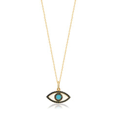 Black Stone Eye Necklace