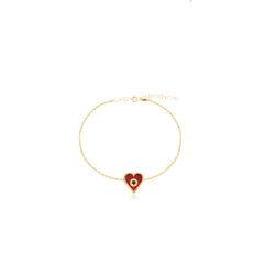 Minimal Red Heart Bracelet