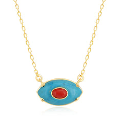 Turquoise Stone Eye Necklace