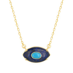 Lapis Stone Eye Necklace