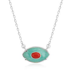 Turquoise Stone Eye Necklace