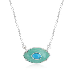 Turquoise Stone Eye Necklace
