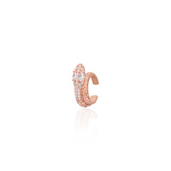 White Snake Earcuff