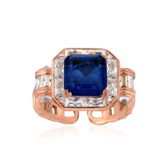 Dark Blue Paraiba Stone Ring