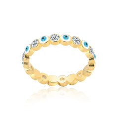 Thin Turquoise Eye Ring