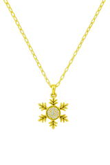 Minimal Snowflake Necklace