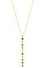 Rainbow Lariat Necklace