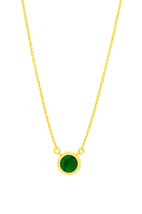 Minimal Green Stone Necklace