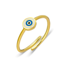 Thin Enamel Eye Ring