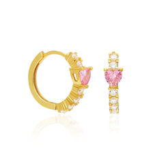 Pink Heart Earring