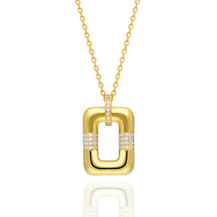 Stone Rectangular Necklace