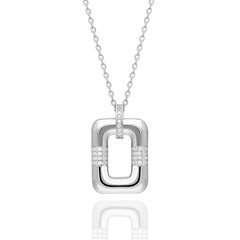 Stone Rectangular Necklace