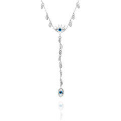 Opal Eye Lariat Necklace