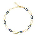 Dark Blue Eye Design Bracelet