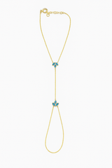 Aqua Stone Hand Bracelet