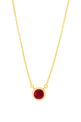 Minimal Red Stone Necklace