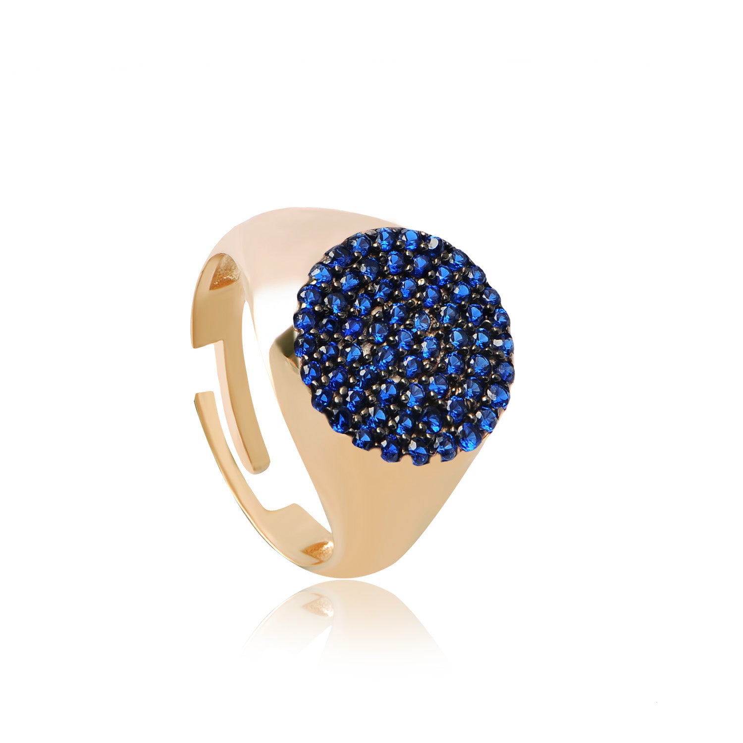 Dark Blue Round Ring