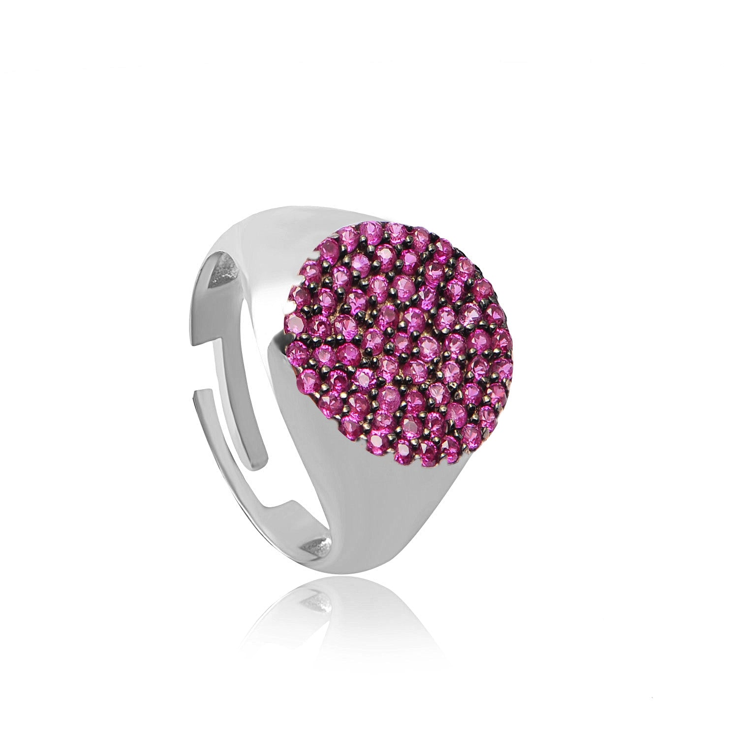 Pink Stone Round Ring