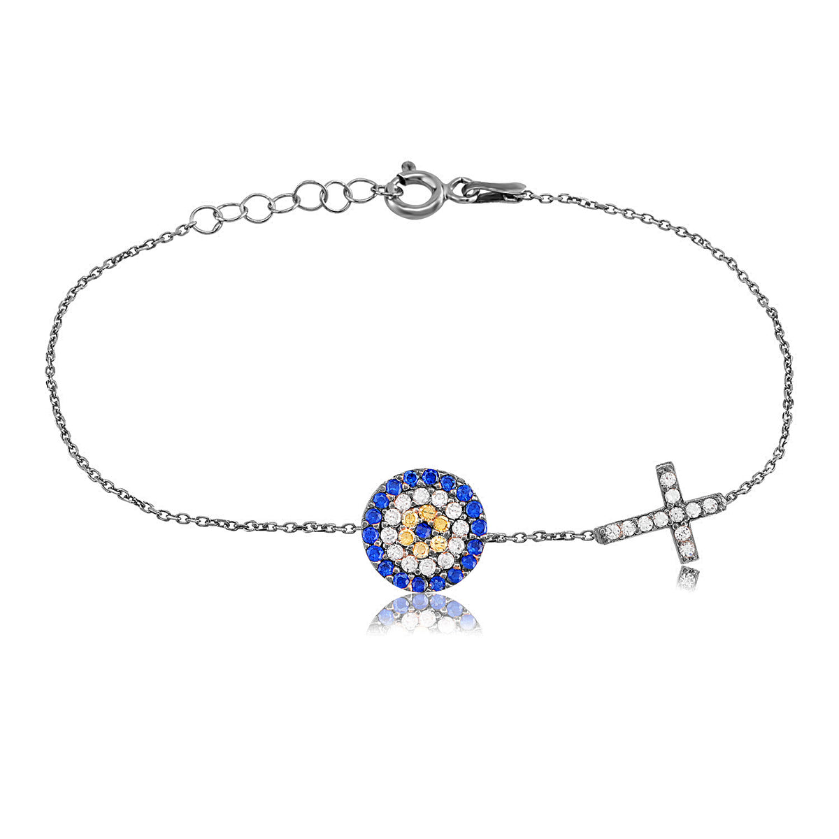 Evil Eye with Cross Bracelet