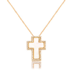 Opal Cross Necklace