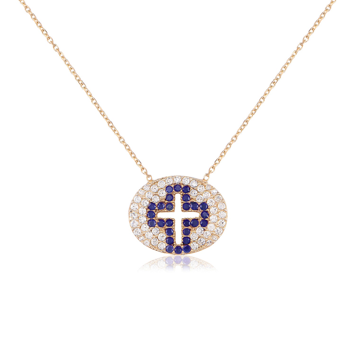 Stone Cross Necklace