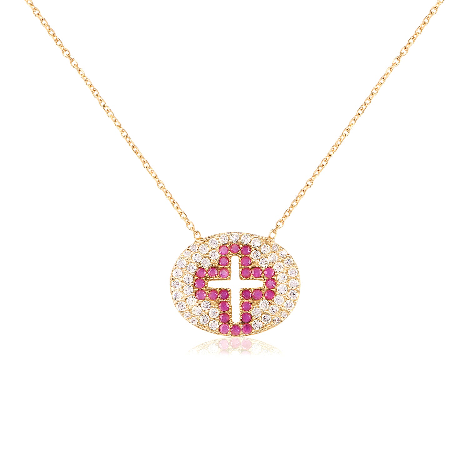 Stone Cross Necklace