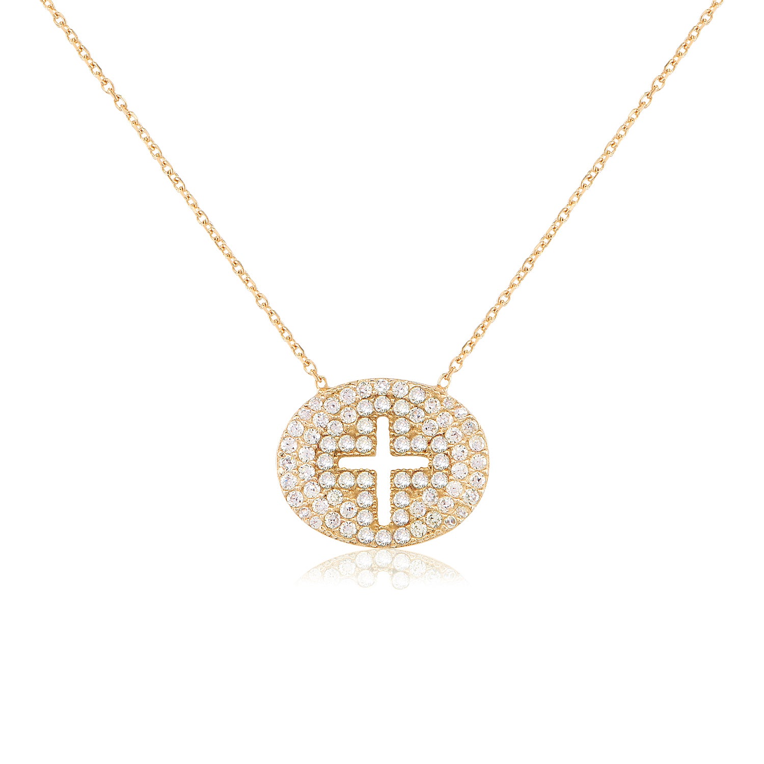 Stone Cross Necklace