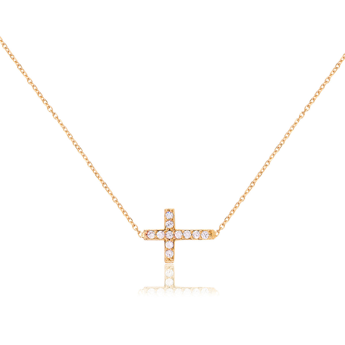 Horizontal Cross Necklace