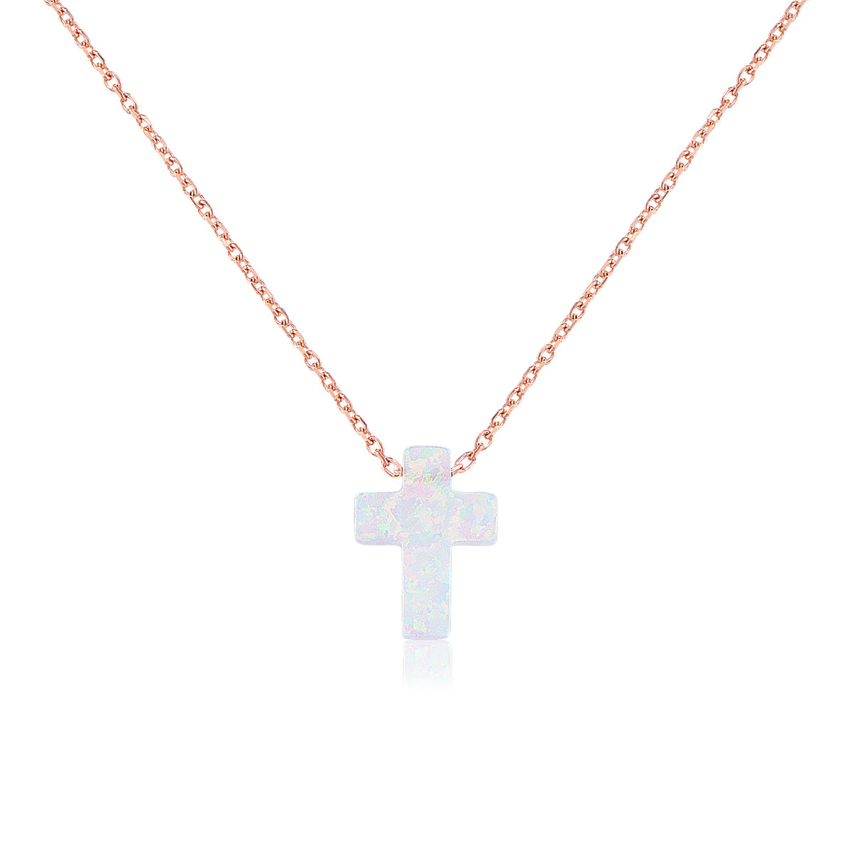 Opal Cross Necklace