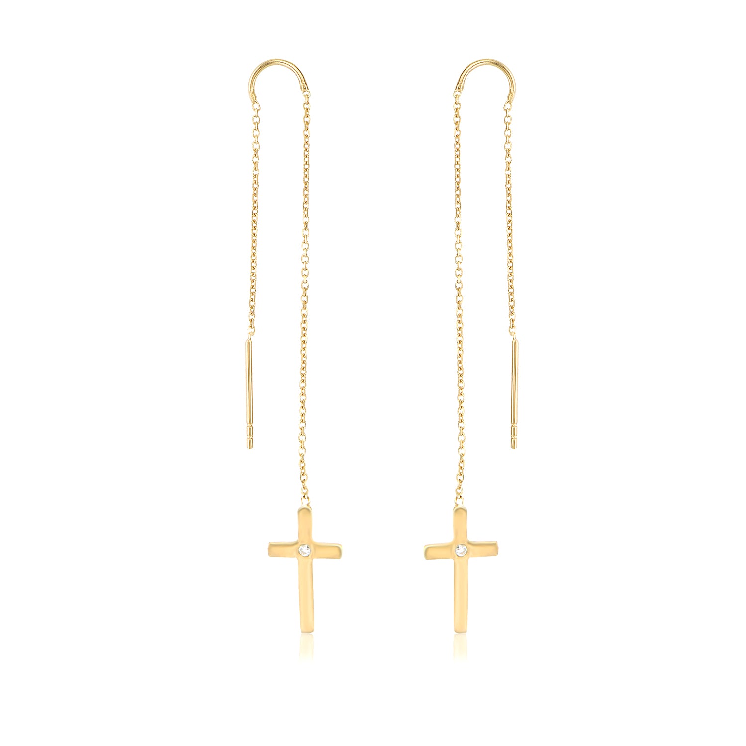 Chain Cross Earring