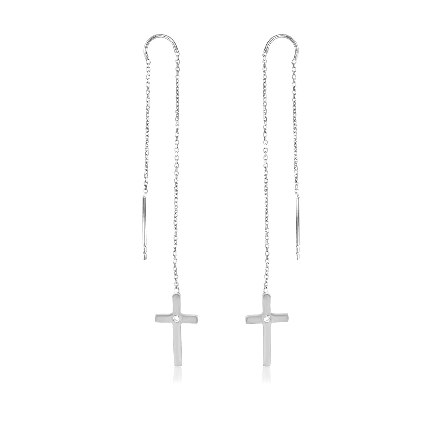 Chain Cross Earring