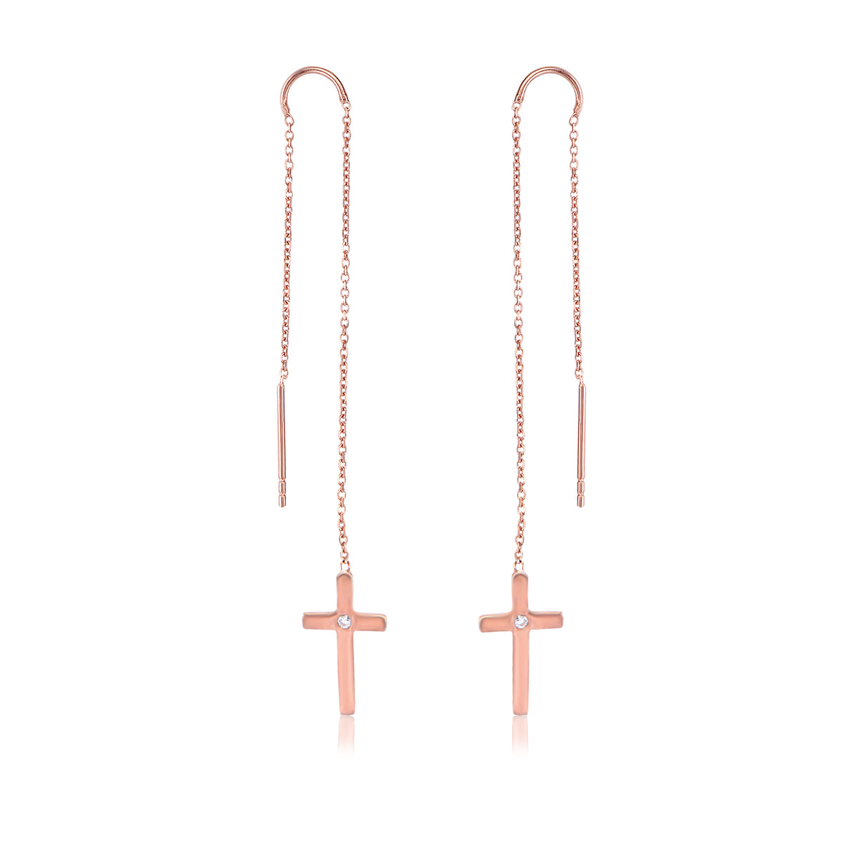 Chain Cross Earring