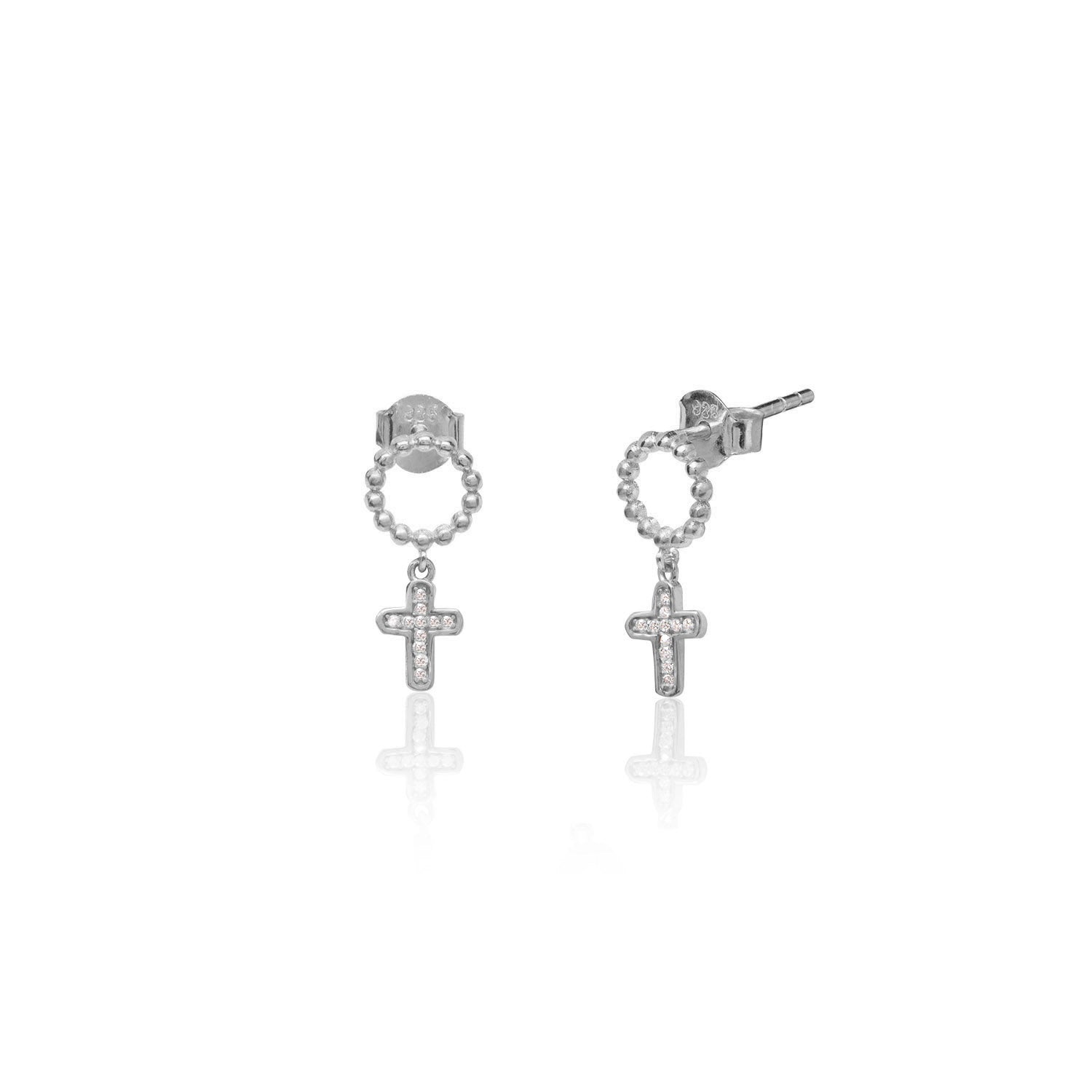 Mini Cross Earring