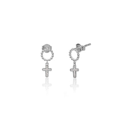 Mini Cross Earring