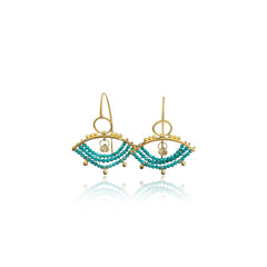 Turquoise Eye Design Earring