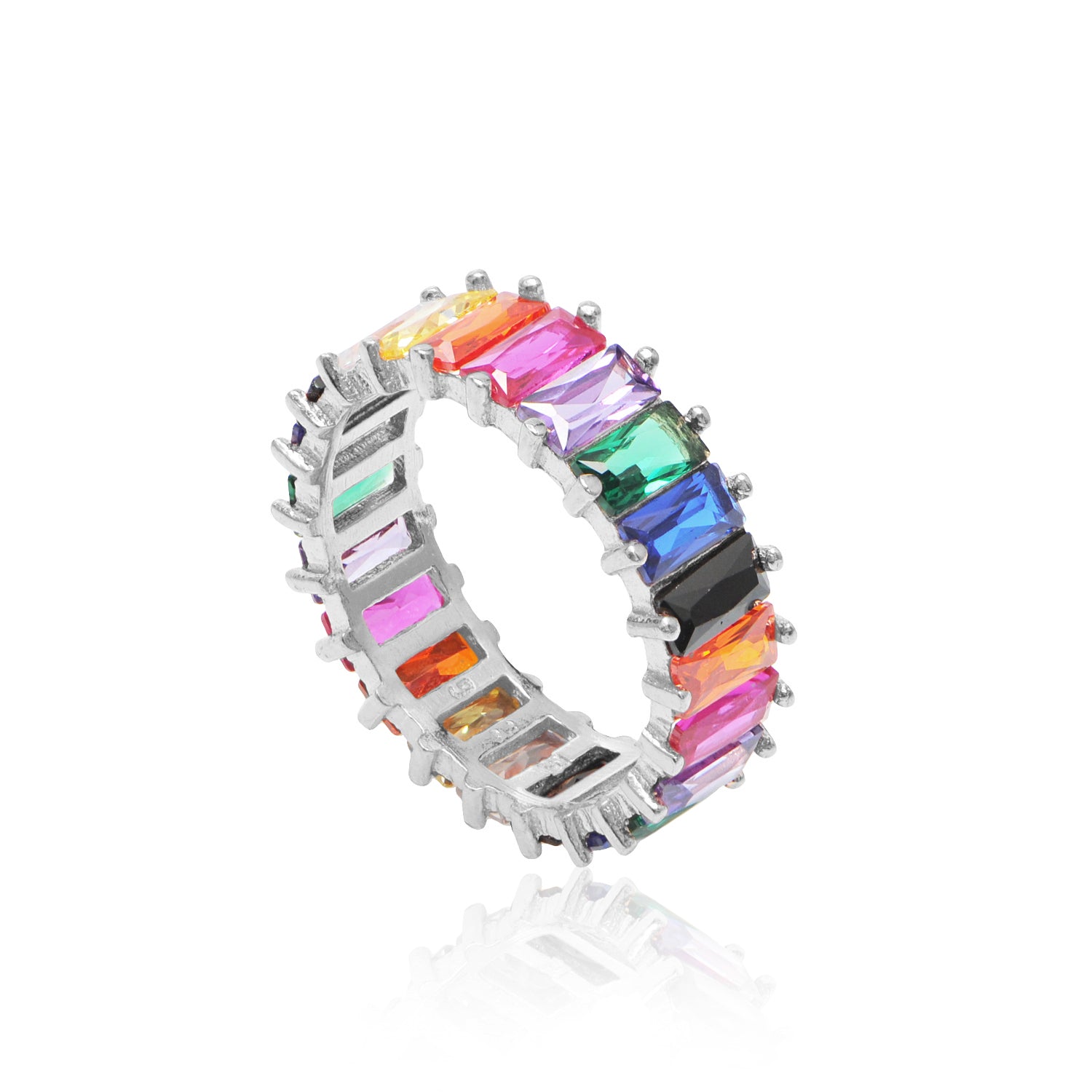 Rainbow Baguette Ring