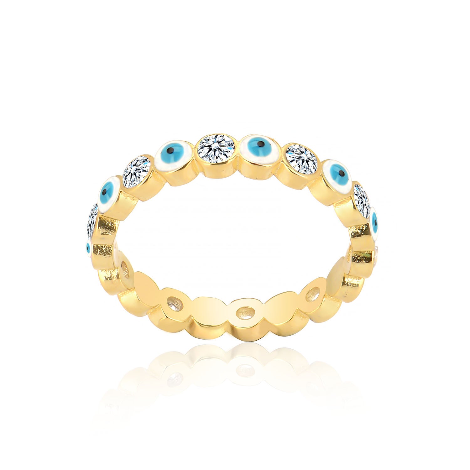 Thin Turquoise Eye Ring